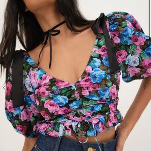 For Love And Lemons Maggie Crop Top